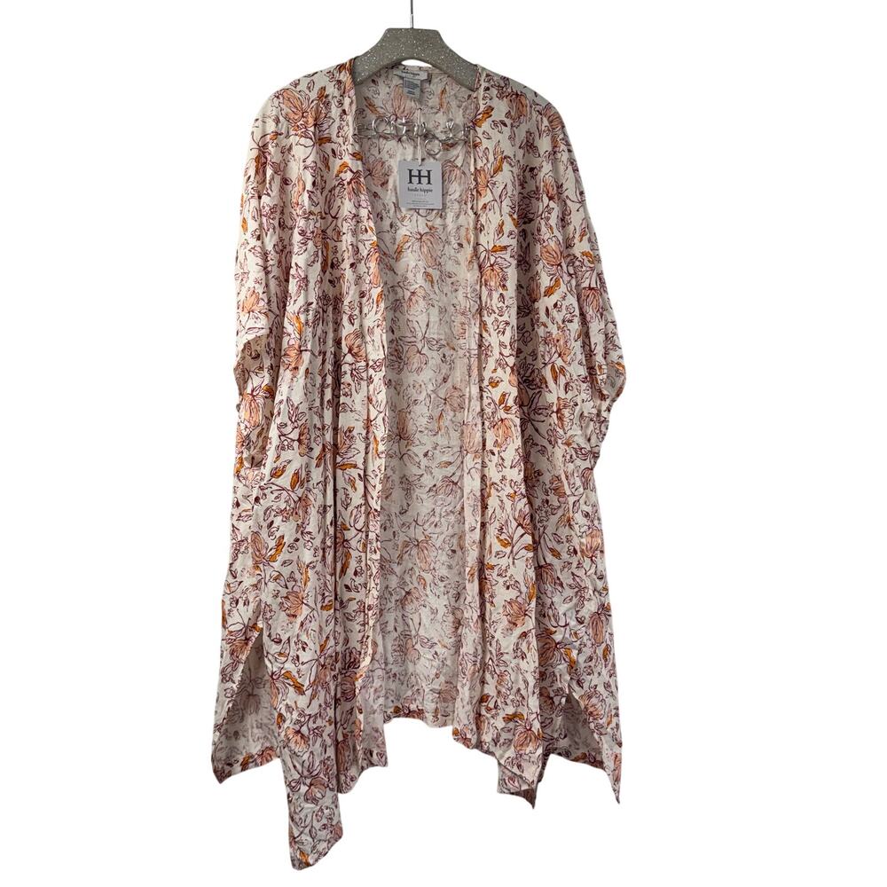 Haute Hippie Kimono Floral Linen Blend OS
